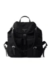 Prada Medium Re-nylon Backpack In Black