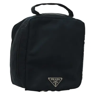 Pre-owned Prada Zip Around Toiletry Bag Tessuto Navy Nylon Clutche & Pouche Bag () In Blue