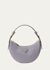 Prada Zip Calf Leather Shoulder Bag In F02uk Glicine N