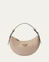 Prada Zip Calf Leather Shoulder Bag In F02yp Sabbia N