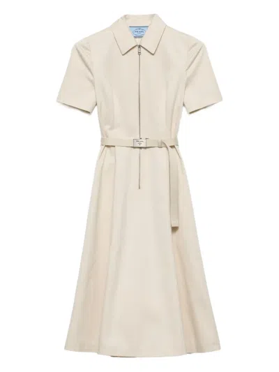 Prada Kleid Mit Reissverschluss In Neutral