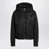 Prada Re-nylon Hooded Jacket In Black