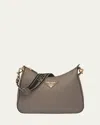 Prada Zip Leather Hobo Bag