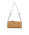Prada Zip-open Shoulder Bag In Nude