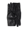 Prada Men's Nylon/leather Gloves With Pocket In Black