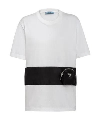 Prada Zip Pocket T-shirt In White