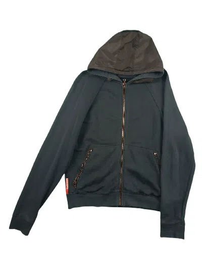 Pre-owned Prada Zip Sweatshirt Hoodie In Black