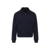 Prada Tech Fabric Sweatshirt With Raglan Sleeves In Blue