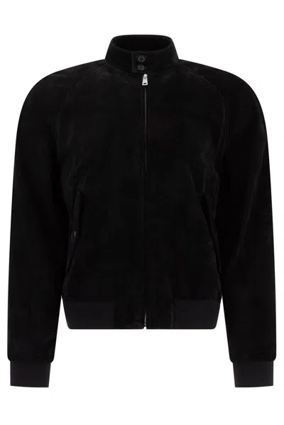 Prada Zip-up Bomber Jacket In Nero