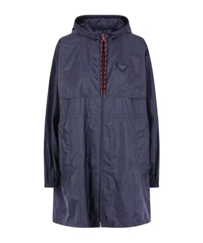 PRADA PRADA ZIP-UP HOODED COAT