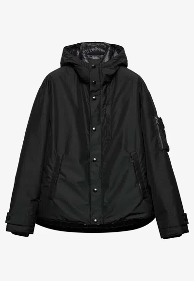 PRADA ZIP-UP HOODED DOWN JACKET