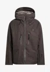 Prada Zip-up Hooded Jacket In Brown