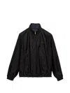Prada Reversible Zip-up Jacket With Triangle-logo In Black