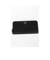Prada Large Logo Lettering Zip-around Wallet In Black