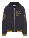 Prada Zipped Sweatshirt In Black