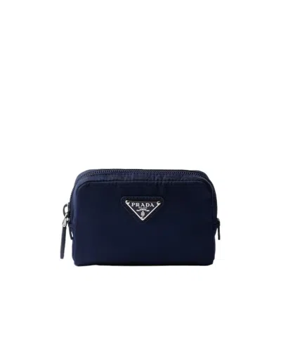 Prada Zipper Cosmetic Bag In Black