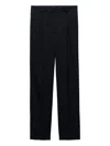 Prada Zipper-fly Wool Trousers In Black