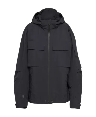 Prada Light Technical Fabric Windbreaker In Black
