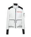 Prada Zipper Logo Casual Jacket In White