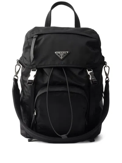PRADA ZIPPER LOGO-DETAIL BACKPACK