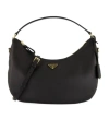 Prada Curved Silhouette Handbag Gold-tone Hardware In Black