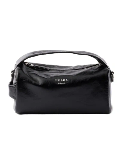 PRADA PRADA LOGO-DETAILED ZIP-UP SHOULDER BAG