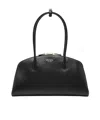 Prada Zipper Shoulder Bag In Black