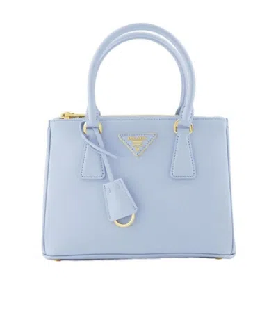 Prada Galleria Saffiano Leather Small Bag In Blue