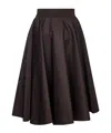 Prada Flared High-waisted Midi Skirt In Brown