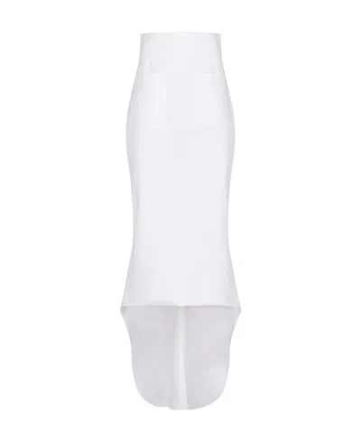Prada Zipper Skirt In White