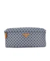 Prada Printed Re-nylon Belt Bag In Gray