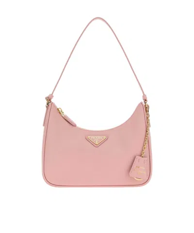 Prada Zippered Handbag In Pink