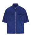 Prada Zippered Shirt In Blue