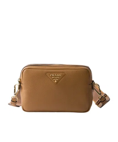 PRADA PRADA LOGO DETAILED ZIPPED MEDIUM CROSSBODY BAG