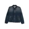 Prada Zip-up Denim Jacket In Blue