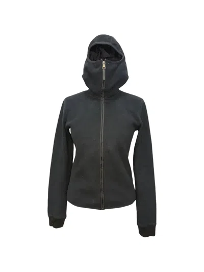 Pre-owned Prada Zip-up Hooded Jacket In Black