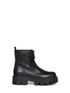Prada Zip-up Leather Ankle Boot In Multi