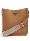 Prada Bucket Leather Shoulder Bag In Brown