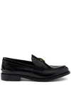 Prada Women Brushed Leather Loafers In Black