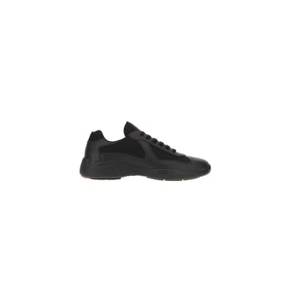 Prada Black Lace-up Casual Sneakers