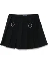 Prada Mini Skirt With Metallic Ring Details