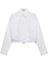 Prada Drawstring Poplin Shirt