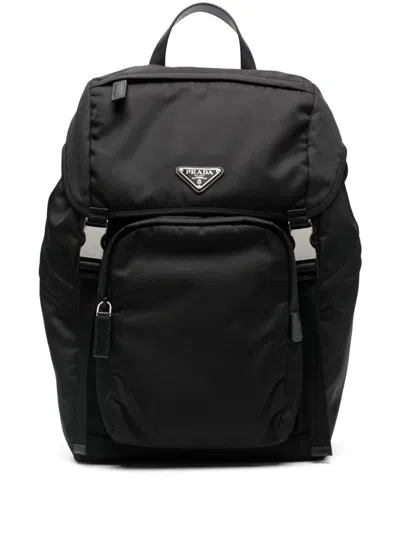 PRADA PRADARE-NYLON BACKPACK WITH TRIANGLE LOGO