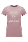 Prada Multicolor Cotton T-shirt In Pink