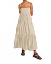 Pradegal Mila Tiered Maxi Dress In Clay In Neutral