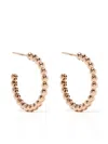 Pragnell 18kt Rose Gold Bohemia Plain Large Hoop Earrings In Pink