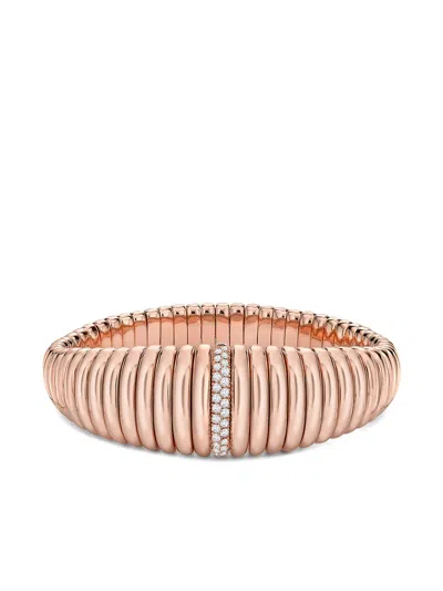 Pragnell 18kt Rose Gold Diamond Bangle Bracelet In Pink