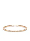 Pragnell 18kt Rose Gold Groove Textured Bangle Bracelet In Gold