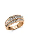 Pragnell 18kt Rose Gold Manhattan Diamond Ring In Pink