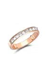 Pragnell 18kt Rose Gold Rockchic Half-eternity Diamond Ring In Pink
